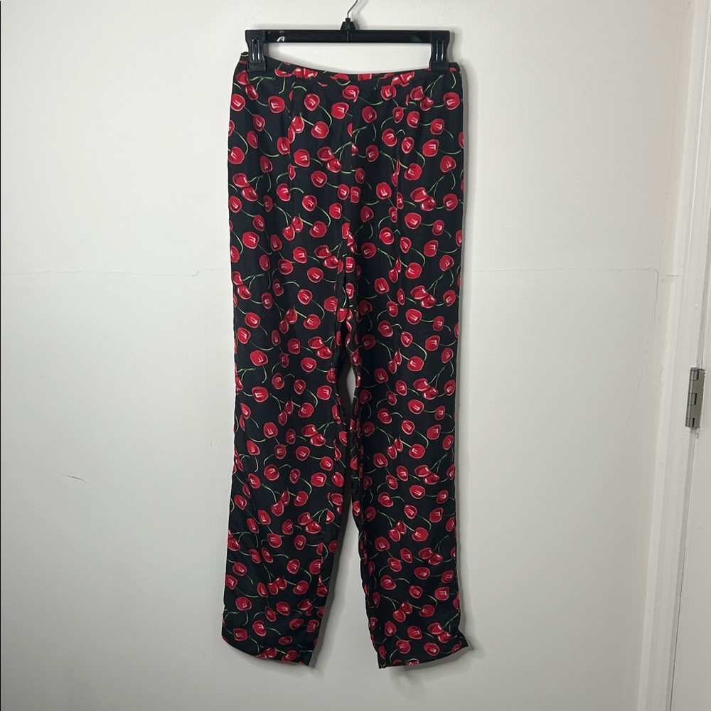 Vintage silk cherry pants